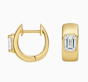 <b>Hoops</b> Earrings Diamond Earrings Gold and <b>Silver</b> Earrings Lab Grown Diamonds Earrings <b>Hoops</b> Fine Jewelry for Women - Product Image 3