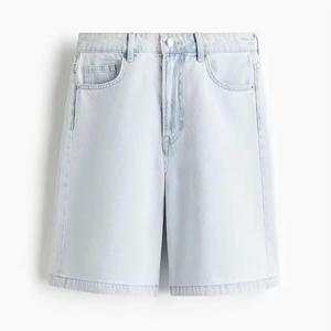 กางเกงยีนส์ขาสั้นทรงหลวมสไตล์สตรีทแวร์แบบฟอกสี สำหรับผู้ชาย ผลิตตามสั่ง จำนวนมาก ไซส์ใหญ่พิเศษ - Product Image 3