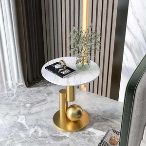 Ball Shape Round <b>Table</b> Luxury Furniture Marble Top Sofa <b>Side</b> <b>Table</b> for Living Room, Hotel, Office Home Designer Corner <b>Table</b> - Product Image 1
