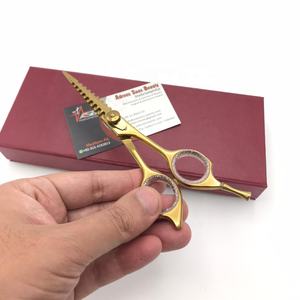 Professionnel plaqué or J2 cheveux ciseaux de coiffeur cisaillement outil de beauté acier inoxydable pointe pointue en arête de poisson pour une utilisation en Salon vente chaude - Product Image 1