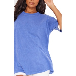 Heavyweight Women Acid Wash T Shirt 200 GSM Midweight Cotton Washed Street Fashion Tee OEM Factory Private Label - Product Image 3