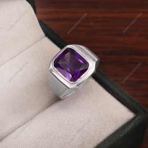 Anillo de Zirconia Cúbica Creada en Laboratorio, Plata Alemana, Hecho a Mano, Chapado en Plata, Todas las Tallas, Regalo para Hombres y Mujeres - Product Image 2