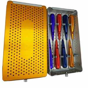 Coffret de Curettes Orthopédiques Américaines Arc-en-ciel de Haute Qualité, Longueur Totale 10 Pouces (250 mm), en Acier Inoxydable, Manuel, Grade A+, Certifié CE - Product Image 3