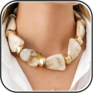 Collar para Mujer, Collar de Resina Colorido, Gargantilla Barroca, Cadena Moderna, Joyería de Verano para Vacaciones, Accesorios para Vestidos - Product Image 4