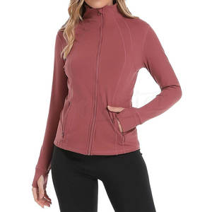 Chaqueta de Yoga para Mujer con Logotipo Personalizado, Chaqueta de Gimnasio de Manga Larga, Ropa Deportiva de Alta Calidad para Entrenamiento, Venta al Por Mayor - Product Image 6