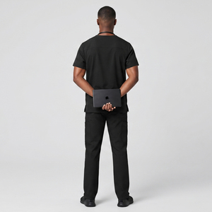 Conjunto de Uniforme Quirúrgico con Cuello en V para Hombre, Camisa Médica de Hospital, Pantalones de Enfermería, Uniforme Médico 100% Poliéster para Hombre - Product Image 2