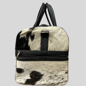 Cowhide Hair On Leather Duffle <b>Bag</b> Vintage <b>Travel</b> <b>Bag</b> Genuine <b>Large</b> <b>Capacity</b> Weekender LHDB-0020 - Product Image 2