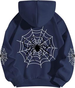 Sudaderas y Hoodies Casuales de Otoño/Invierno para Mujer, Estilo Y2K, Sudadera con Estampado Frontal Lavado y Bolsillos - Product Image 1