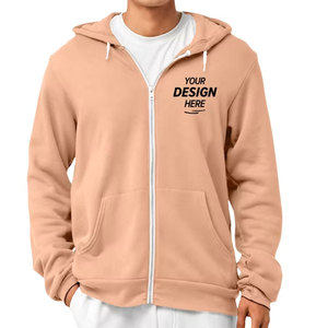 Sweat-shirt à capuche Bella Canvas 3739 en molleton éponge avec fermeture éclair, qualité supérieure, léger, unisexe, pour la personnalisation en détail - Product Image 4