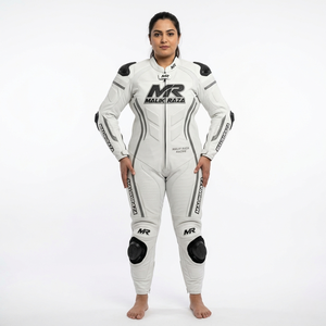 Traje de Motocicleta de Cuero para Mujer Profesional con Mapeo Corporal Personalizado - Product Image 4