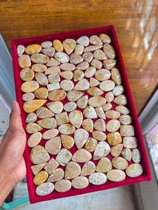 Cabochon en quartz corail fossile 100% naturel, poli et lisse, qualité AAA, taille marquise, taille poire, taille personnalisable pour bijoux - Product Image 1