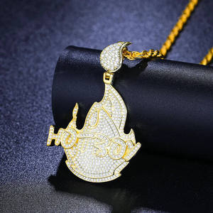 Nuevo Collar con Colgante de Cruz de Llama para Hombre y Mujer, Moissanita, Plata de Ley 925, Estilo Punk, Accesorios Modernos, Joyería Hip Hop - Product Image 1