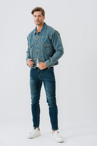 Men's Cotton <b>Denim</b> <b>Jackets</b> Men's Clothing <b>Jackets</b> & Coats Plus Size Custom High Quality <b>Denim</b> <b>Jacket</b> for Men OEM Serviced - Product Image 2