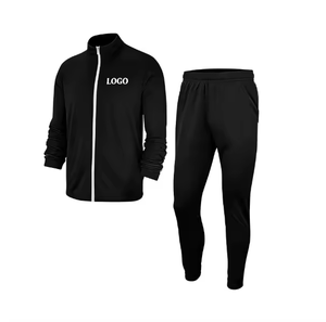 Survêtement de sport 2 pièces en coton de haute qualité avec logo personnalisé, respirant, en polyester, col montant, idéal pour l'hiver et la gym - Product Image 2
