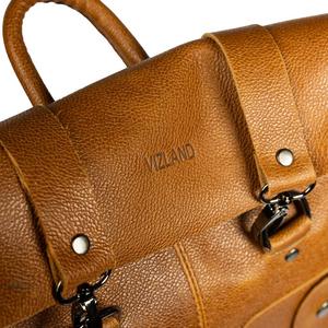 Vintage Leather <b>Roll</b> Top <b>Backpack</b> Crazy Horse Cowhide Travel Bag Mens Large Capacity Laptop Rucksack 15.6 LTBP-0053 - Product Image 5