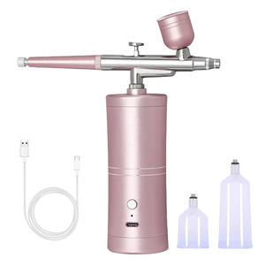 Kit de compresseur de pulvérisation d'airbrush rechargeable en ABS pour la décoration des ongles, le maquillage et la décoration de gâteaux - Product Image 1