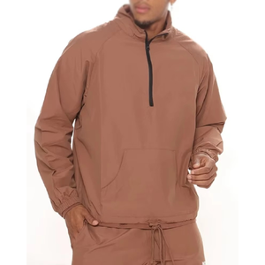 Chaqueta Cortavientos Verde Oliva para Hombre, Estilo Casual, Ligera, de Poliéster, para Otoño, Estilo Urbano - Product Image 3
