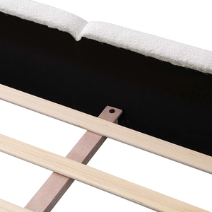 Linen Blend <b>Queen</b> <b>Size</b> Solid + Manufactured Wood Metal Vietnam Modern Solid Wood <b>BED</b> HEADBOARD MD02 - Product Image 4