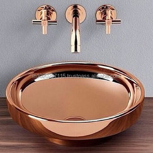 Lavabo de cobre hecho a mano con encanto rústico decorativo para amantes de las antigüedades y proyectos de actualización de baño de granja - Product Image 3