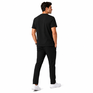 Uniformes Médicos de Primera Calidad para Hombre, 100% Algodón, Color Negro, con Logotipo Personalizado, Marca Privada, Ropa de Trabajo para Personal de Salud, Uniformes de Hospital - Product Image 6