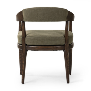 Modern Solid Wood <b>Dining</b> Chair Upholstered <b>Armchair</b> for Restaurant Hotel Cafe Luxury Furniture - Product Image 5