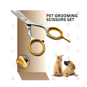 Pet Grooming <b>Scissors</b> Set <b>Dog</b> Hair Cutting Tools With Case Professional <b>Dog</b> Grooming <b>Scissors</b> With Comfortable Grip Handle - Product Image 1