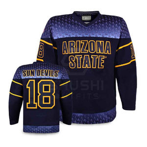 Maillots de hockey d'été personnalisés de haute qualité avec tissu antibactérien et anti-humidité, logo brodé, noms d'équipe personnalisés - Product Image 6