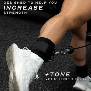 Correas acolchadas para tobillos para levantamiento de pesas, accesorio para máquina de cable de gimnasio, venta al por mayor en Europa, ajustables - Product Image 4