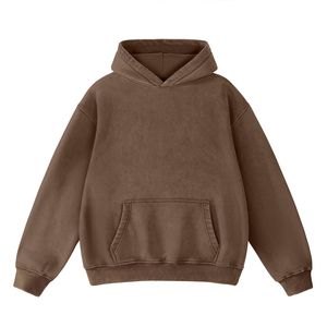 Sudadera con Capucha para Mujer, Lavado Ácido, Material de Algodón, Interior de Felpa Suave, Capucha Ajustable, Bolsillo Canguro, Corte Holgado, Estilo Casual Urbano - Product Image 2