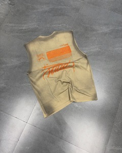 Camiseta sin mangas de algodón extragrande personalizada para hombre, con estampado gráfico, estilo urbano, camiseta muscular, chaleco informal para gimnasio, OEM ODM - Product Image 2