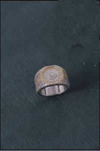 Bague pour homme en argent sterling plaqué rhodium, sertie de diamants simulés, style hip-hop, pour fiançailles, mariage, anniversaire - Product Image 3