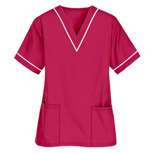 Tenue de travail unisexe, blouses de travail à col en V, blouses d'hôpital, uniformes médicaux, chemises respirantes à séchage rapide, logo personnalisé, blouses médicales - Product Image 5