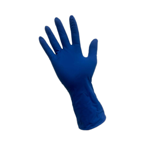 8 Mils Soft Disposable Blue <b>Powder</b>-Free Latex Glove 300mm High-Risk for Everyday Use - Product Image 1
