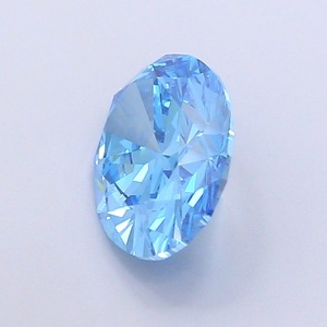 Diamant ovale de 3 carats, cultivé en laboratoire CVD, couleur bleu vif fantaisie, clarté VVS2, polissage excellent, pierre précieuse de luxe premium, pierre non montée - Product Image 3