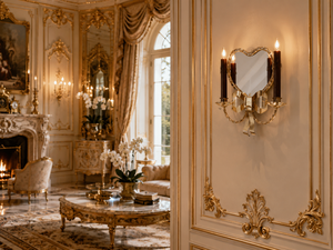 Grand European Venetian Baroque Luxury <b>Wall</b> <b>Sconce</b> Ornate Decorative <b>Wall</b> <b>Light</b> with Elaborate Mirror Detailing, Premium Brass - Product Image 2