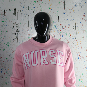 Sudadera de Cuello Redondo para Enfermeras, Color Rosa, Algodón, Corte Regular, Unisex, Informal, con Estampado de Letras en la Parte Delantera, CLUSH SPORTS - Product Image 2