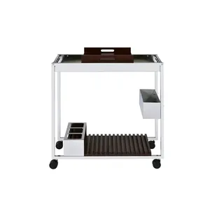 Chariot de rangement de cuisine moderne en métal fait main avec cadre en acier robuste, étagères multi-niveaux spacieuses et robustes - Product Image 2