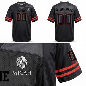 Camiseta de Fútbol Americano Personalizada Unisex con Cuello en V, Manga Corta, Absorbente de Humedad, Poliéster, Logotipo Frontal, Uniformes de Equipo, Servicio OEM - Product Image 6