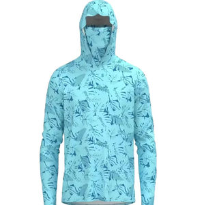 Sudadera con Capucha de Pesca para Hombre UPF 50+ con Máscara Facial, Camiseta de Manga Larga Sublimada de Alto Rendimiento, Protección Solar de Secado Rápido, Rash Guard con Capucha - Product Image 1