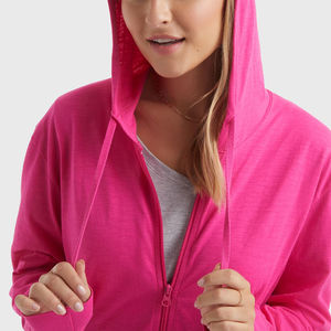 Sweat à capuche décontracté pour femme, couleur unie, manches longues, fermeture éclair, doublure respirante, 100 % coton molletonné de haute qualité, collection hiver 2026, le plus vendu - Product Image 6