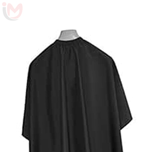 Cape de coiffure noire en polyester résistant à l'eau, antistatique, avec taille réglable, tablier de barbier pour salon - Product Image 2