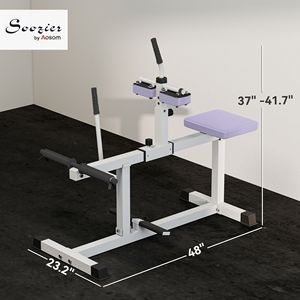 Attrezzo Fitness Regolabile in Acciaio per Calf Raise con Seduta, a Carico Variabile, per Allenamento di Forza delle Gambe, Attrezzatura da Palestra, Colore Viola - Product Image 3