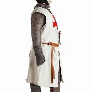 Túnica Medieval Blanca de Algodón Auténtica para Hombre, Sin Mangas, Cómoda, Hecha a Mano, para Disfraces de Caballero, Armadura Histórica, Reenactamiento - Product Image 3