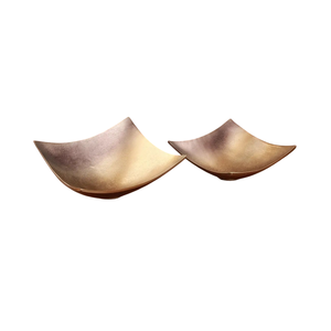 Plato de Metal martillado de lujo, bandeja decorativa elegante para servir, borde redondo hecho a mano con cuentas, nuevo centro de mesa - Product Image 3