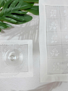 Serviettes de cocktail brodées en coton/lin de haute qualité, design personnalisé, marque VNAP, pour fêtes et mariages, 50 unités - Product Image 6