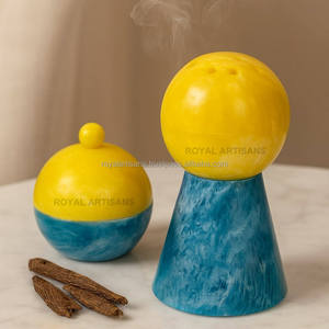 Luxury Resin Bakhoor Burner Yellow Sandalwood Aroma Diffuser Handmade Eco-Friendly Ramadan <b>Eid</b> <b>Gift</b> - Product Image 3