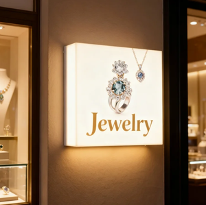 Custom Jewelry Shop Aluminum LED Rectangle Frameless Weatherproof Waterproof Lightbox <strong>Outdoor</strong> Business Signage Advertising <strong>Box</strong> - Product Image 2