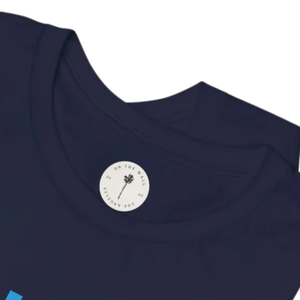 T-shirt graphique bleu marine en coton doux à col rond et manches courtes – Vêtement décontracté et tendance pour le quotidien - Product Image 5