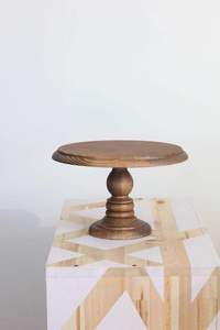 Support à gâteau en bois 2 pièces, écologique, fait main, finition artistique, présentoir à desserts, piédestal pour réception de mariage, fête d'anniversaire, maison - Product Image 5