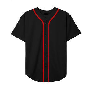 Maillots de baseball personnalisés imprimés par transfert thermique, 100 % polyester, uniformes d'équipe, broderie de logo, maillot de baseball/softball à boutons - Product Image 1